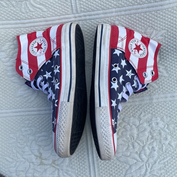 Converse Chuck Taylor All Star High Cut Sneakers American Flag design Junior sz3 - Picture 2 of 9